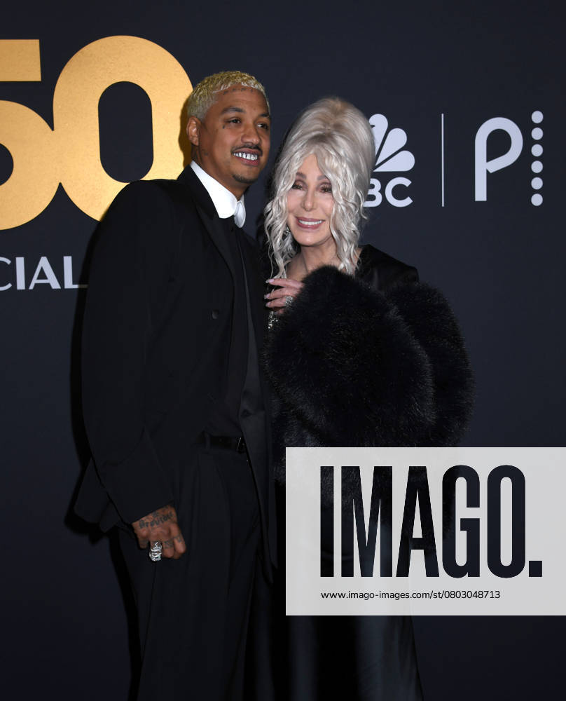 New York, New York, Unites States: Alexander Edwards and Cher attend the SNL50: The Anniversary Show at 30 Rockefeller Plaza in New York. February 16, 2025. New York Unites States - ZUMAp281 20250216_zea_p281_092
