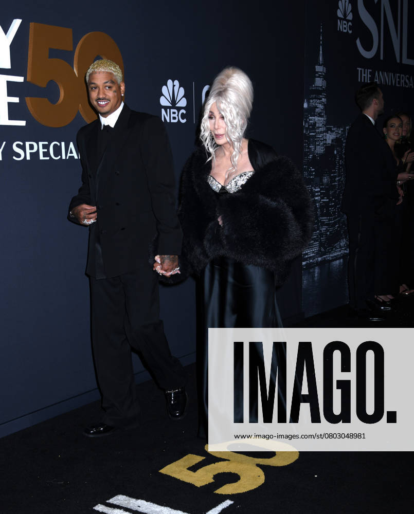 New York, New York, Unites States: Alexander Edwards and Cher attend the SNL50: The Anniversary Show at 30 Rockefeller Plaza in New York. February 16, 2025. New York Unites States - ZUMAp281 20250216_zea_p281_088