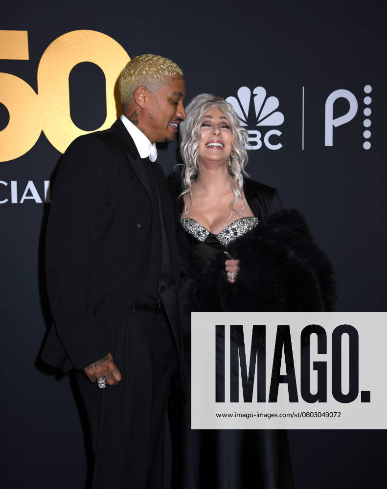 New York, New York, Unites States: Alexander Edwards and Cher attend the SNL50: The Anniversary Show at 30 Rockefeller Plaza in New York. February 16, 2025. New York Unites States - ZUMAp281 20250216_zea_p281_095