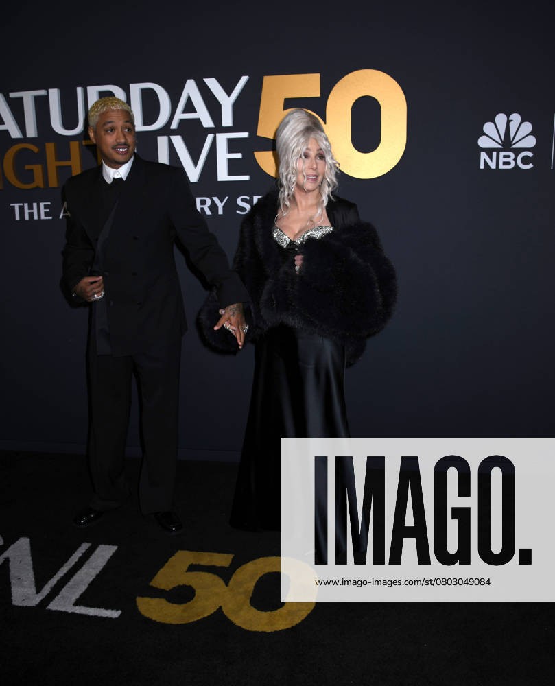 New York, New York, Unites States: Alexander Edwards and Cher attend the SNL50: The Anniversary Show at 30 Rockefeller Plaza in New York. February 16, 2025. New York Unites States - ZUMAp281 20250216_zea_p281_096