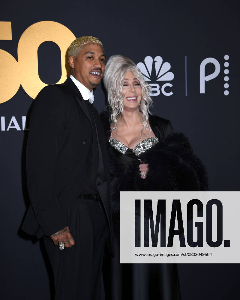 New York, New York, Unites States: Alexander Edwards and Cher attend the SNL50: The Anniversary Show at 30 Rockefeller Plaza in New York. February 16, 2025. New York Unites States - ZUMAp281 20250216_zea_p281_097