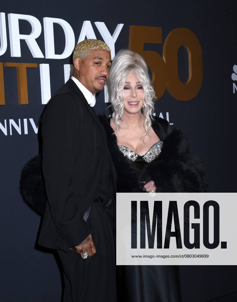 New York, New York, Unites States: Alexander Edwards and Cher attend the SNL50: The Anniversary Show at 30 Rockefeller Plaza in New York. February 16, 2025. New York Unites States - ZUMAp281 20250216_zea_p281_100