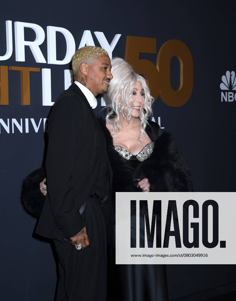 New York, New York, Unites States: Alexander Edwards and Cher attend the SNL50: The Anniversary Show at 30 Rockefeller Plaza in New York. February 16, 2025. New York Unites States - ZUMAp281 20250216_zea_p281_105