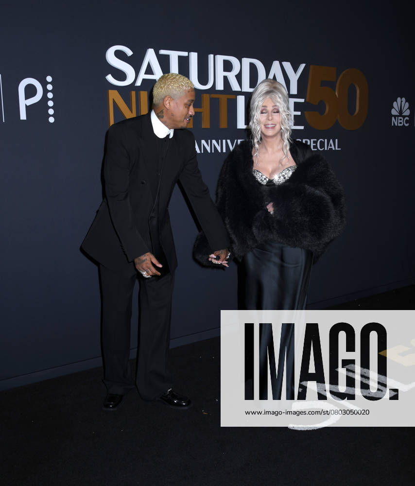 New York, New York, Unites States: Alexander Edwards and Cher attend the SNL50: The Anniversary Show at 30 Rockefeller Plaza in New York. February 16, 2025. New York Unites States - ZUMAp281 20250216_zea_p281_104