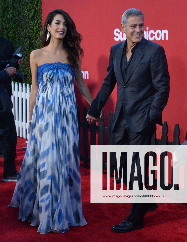 Director producer writer George Clooney and his wife, human rights attorney Amal Clooney attend the premiere of his new motion picture crime thriller Suburbicon at the Regency Village Theatre in the Westwood section of Los Angeles on October 22, 2017. Storyline: Suburbicon is a peaceful, idyllic suburban community with affordable homes and manicured lawnsÉthe perfect place to raise a family, and in the summer of 1959, the Lodge family is doing just that. But the tranquil surface masks a disturbing reality, as husband and father Gardner Lodge (Matt.Damon) must navigate the townÕs dark underbelly of betrayal, deceit, and violence. This is a tale of.very flawed people making very bad choices. This is Suburbicon. LAP2017102204 JIMxRUYMEN