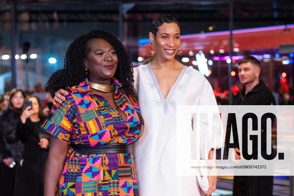 Thelma Buabeng und Annabelle Mandeng bei der Ankunft zur Eröffnung der 75. Internationalen Filmfestspiele Berlin. Thelma Buabeng and Annabelle Mandeng arriving at the opening of the 75th Berlin International Film Festival. snapshot-photography K.M.Krause