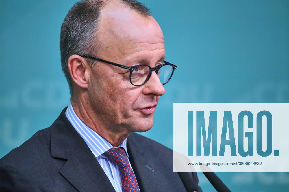 Berlin, Deutschland, 03.03.2025: Konrad-Adenauer-Haus: Pressekonferenz nach CDU-Gremiensitzung: Parteichef Friedrich Merz