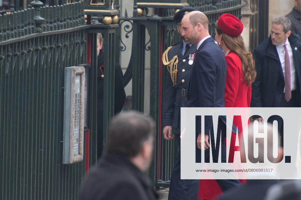 Commonwealth Day Service 2025 Arrivals at Westminster Abbey, London William - Prince Of Wales and Catherine - Princess Of Wales arrives for a Commonwealth Day Service at Westminster Abbey, London, England, UK on Monday 10 March, 2025., Credit:Justin Ng Avalon UK, England, London, Westminster Abbey