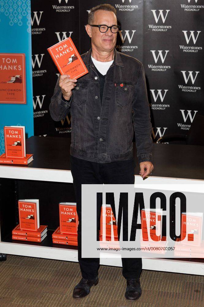 London, London, UK - London, UK. Academy Award winning American actor TOM HANKSÂ signs copies of his first book, Uncommon Type: Some Stories, a collection of 17 short stories focusing around the theme of typewriters at Waterstone s Piccadilly. London UK - ZUMAl94_ 20171102_zaf_l94_025