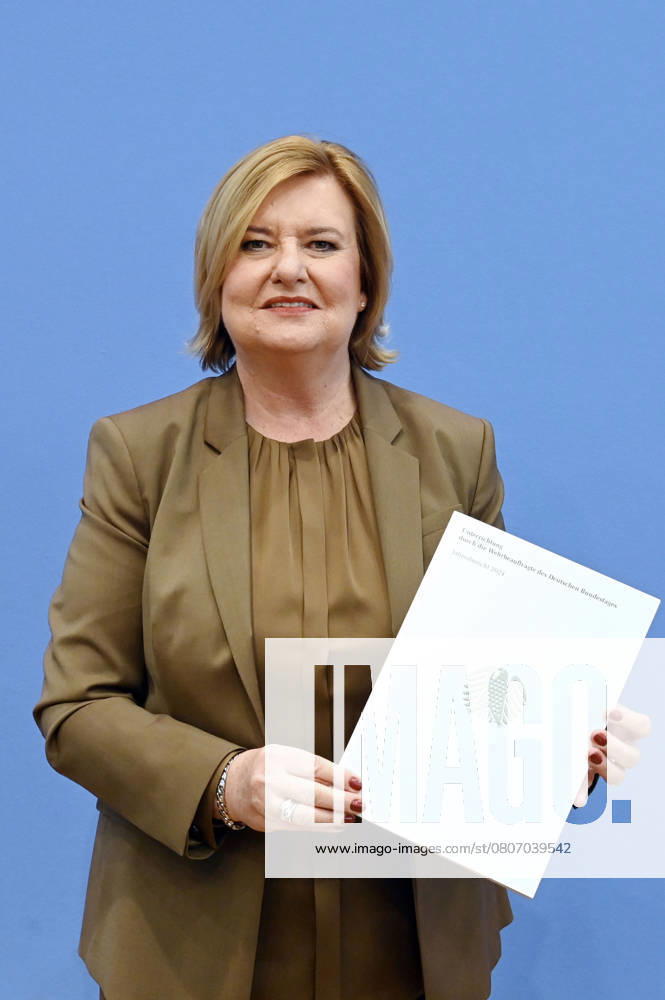 Eva Högl bei der Bundespressekonferenz Vorstellung des Jahresberichtes 2024 im Haus der Bundespressekonferenz. Berlin