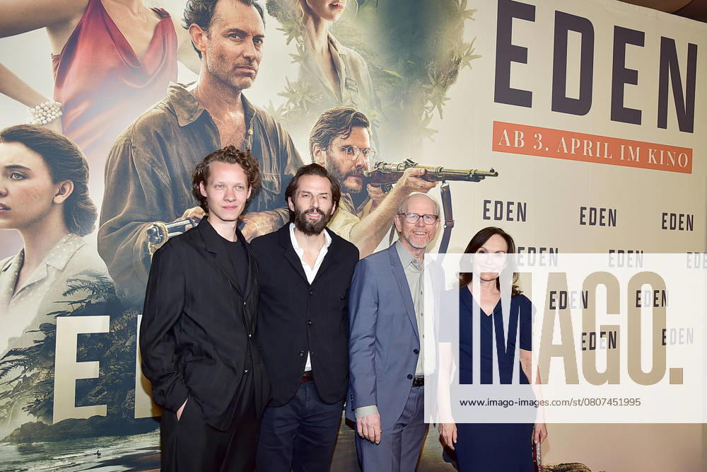 Special Screenings von EDEN Felix Kammer, Quirin Berg GF Wiedemann & Berg Filmproduktion Ron Howard, Regisseur, Jasna BVavra Head of Theatrical Entertainment, V.l.n.r Special Screenings von EDEN in Berlin, am 20.03.2025
