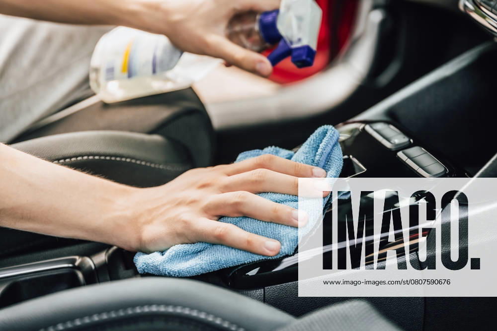 Cleaning and detailing car interior using microfiber towel Cleaning and detailing car interior using microfiber towel