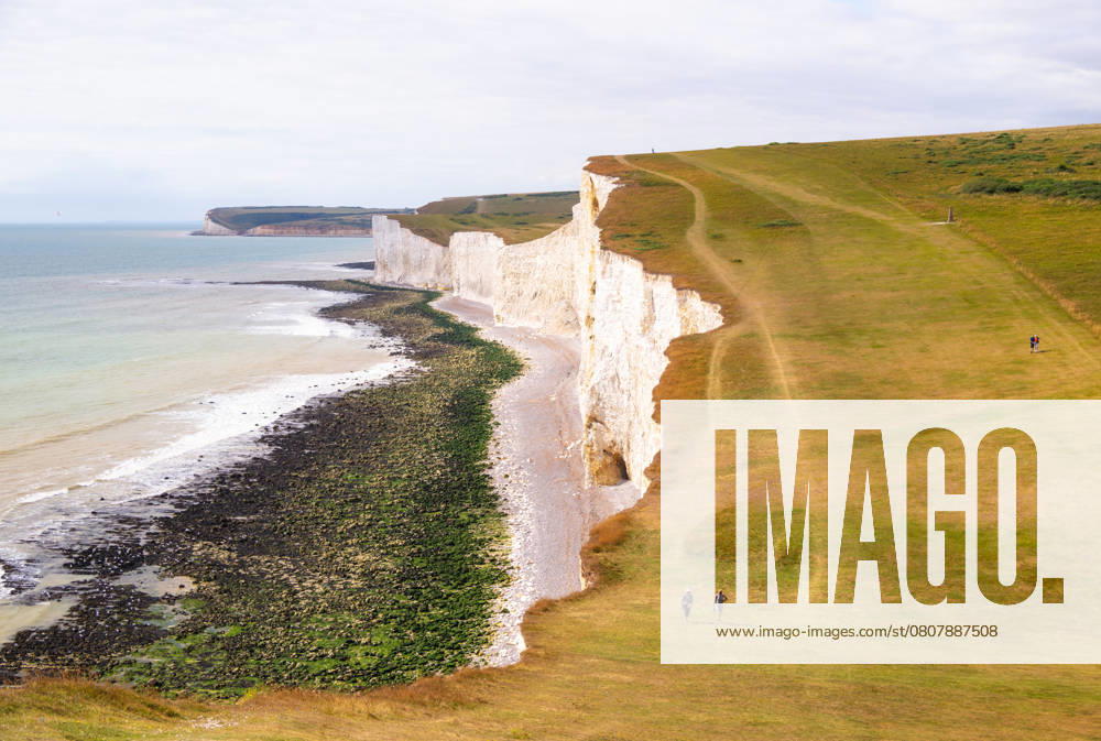 Seven Sisters cliffs walk, South Downs National Park, East Sussex, England, United Kingdom