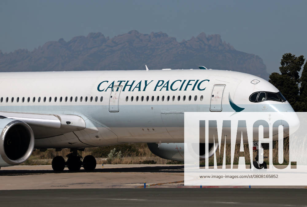 Cathay Pacific restored Its Barcelona-Hong Kong route The company Cathay Pacific restores its route between Barcelona and Hong Kong with the arrival at El Prat airport of an Airbus A350-941, in Barcelona, Spain, on March 31, 2025. Barcelona Barcelona Spain
