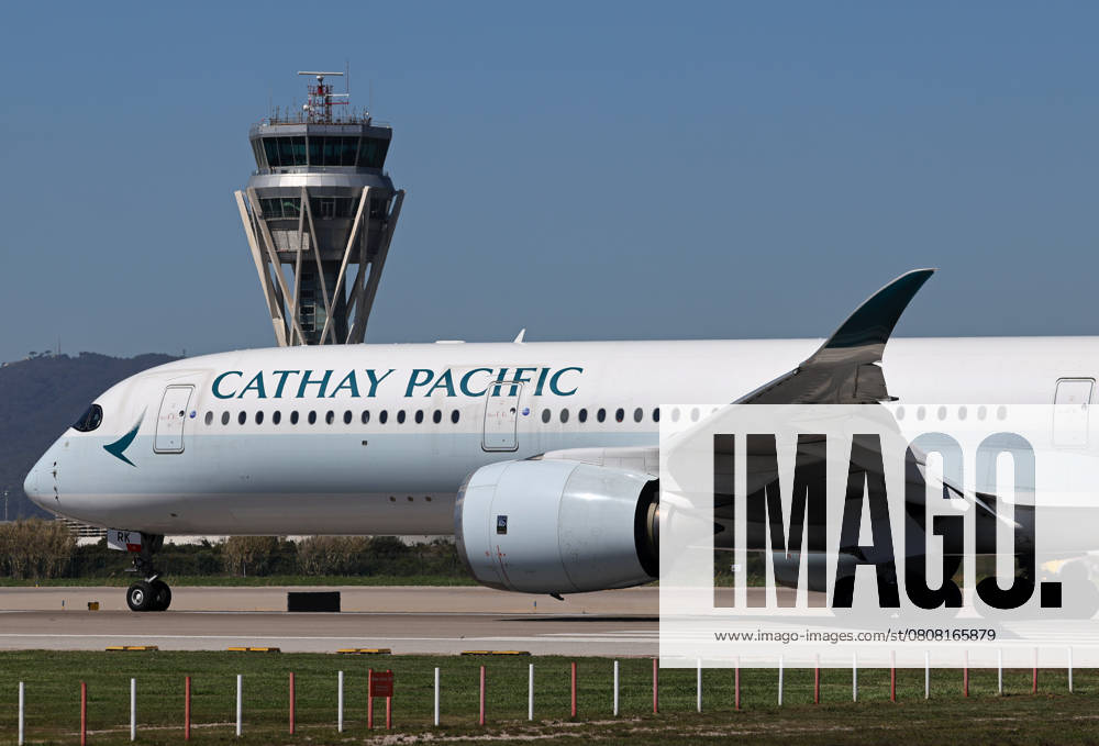 Cathay Pacific restored Its Barcelona-Hong Kong route The company Cathay Pacific restores its route between Barcelona and Hong Kong with the arrival at El Prat airport of an Airbus A350-941, in Barcelona, Spain, on March 31, 2025. Barcelona Barcelona Spain
