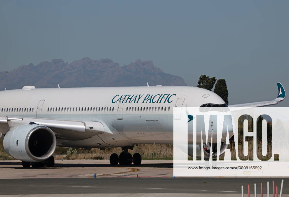 Cathay Pacific restored Its Barcelona-Hong Kong route The company Cathay Pacific restores its route between Barcelona and Hong Kong with the arrival at El Prat airport of an Airbus A350-941, in Barcelona, Spain, on March 31, 2025. Barcelona Barcelona Spain