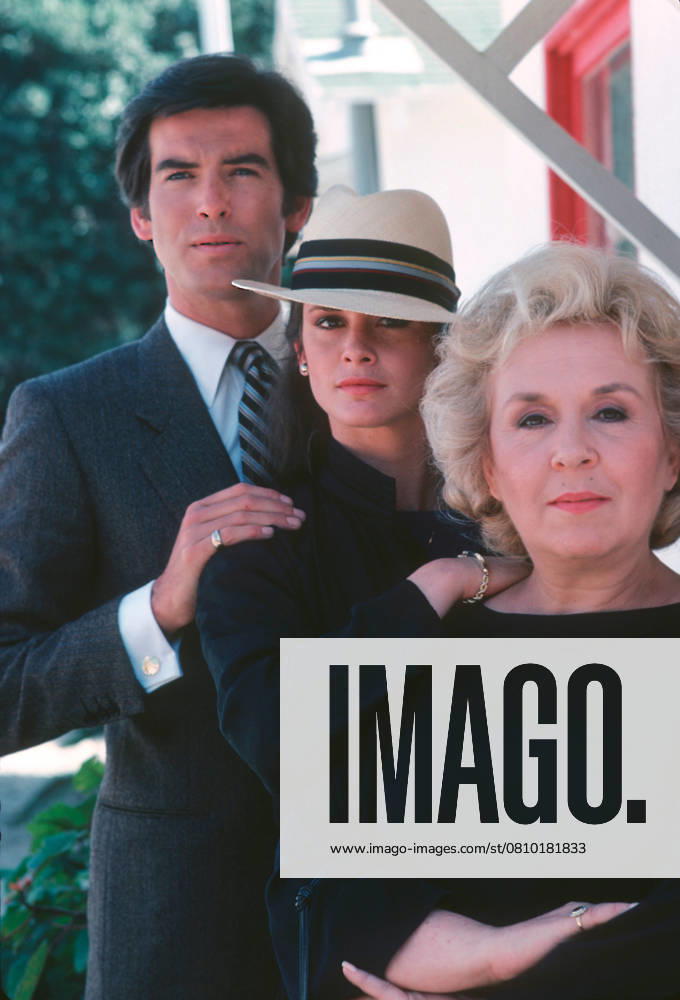 Studio Publicity Still from Remington Steele Pierce Brosnan,Stephanie Zimbalist,Doris Roberts 1984 File reference 34824-1459THA Los Angeles CA 348241459THA