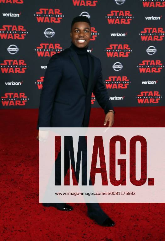 LOS ANGELES, CA - DECEMBER 9: John Boyega at the World Premiere of LucasfilmÕs Star Wars: The Last Jedi at The Shrine Auditorium in Los Angeles, California on December 9, 2017.