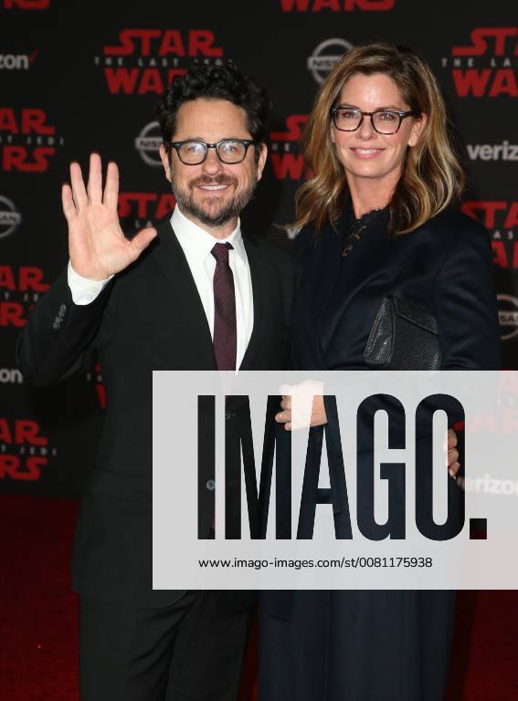 LOS ANGELES, CA - DECEMBER 9: J.J. Abrams and Katie McGrath at the World Premiere of LucasfilmÕs Star Wars: The Last Jedi at The Shrine Auditorium in Los Angeles, California on December 9, 2017.