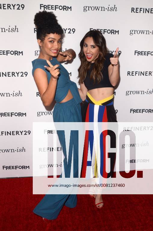 HOLLYWOOD, CA - DECEMBER 13: Yara Shahidi, Francia Raisa at the Grown-ish Premiere at Lure Nightclub in Hollywood, California on December 13, 2017.