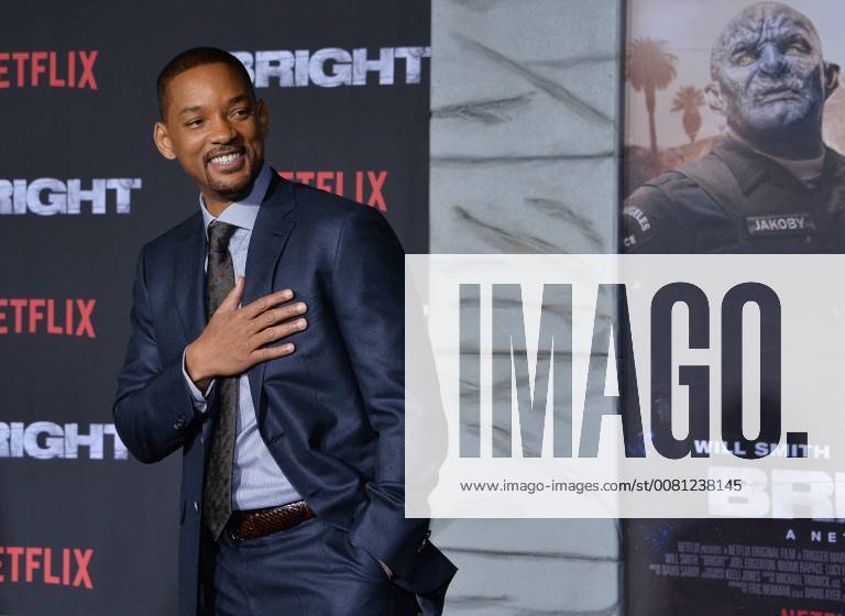 Cast member Will Smith attends the premiere of the sci-fi motion picture thriller Bright at the Regency Village Theatre in the Westwood section of Los Angeles on December 13, 2017. Storyline: Set in a world where mystical creatures live side by side with humans. A human cop is forced to work with an Orc to find a weapon everyone is prepared to kill for. LAP2017121362 JIMxRUYMEN