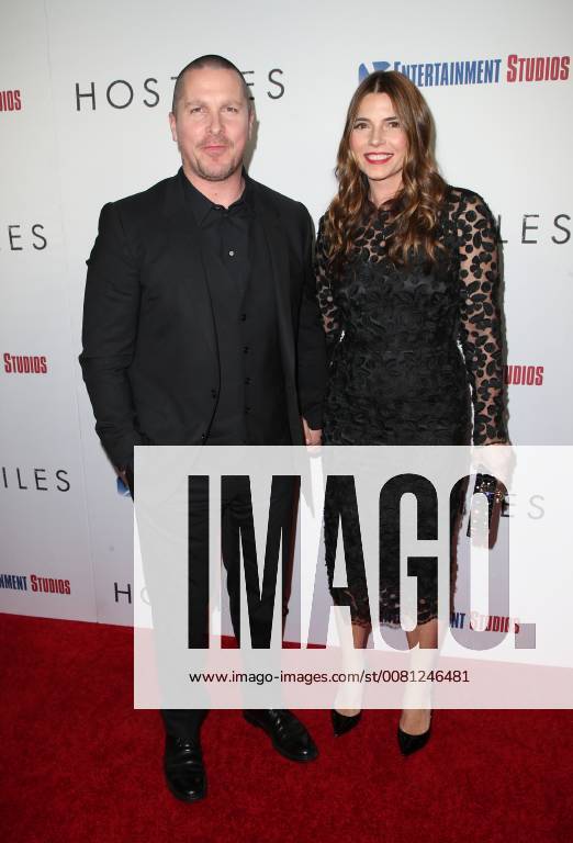 BEVERLY HILLS, CA - DECEMBER 14: Christian Bale and Sibi Blazic at the Los Angeles Premiere of Hostiles at the Samuel Goldwyn Theater in Beverly Hills, California on December 14, 2017.