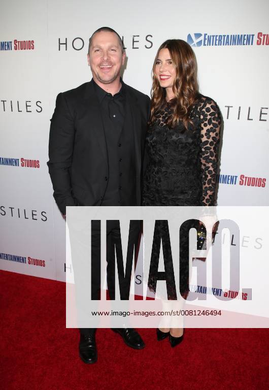 BEVERLY HILLS, CA - DECEMBER 14: Christian Bale and Sibi Blazic at the Los Angeles Premiere of Hostiles at the Samuel Goldwyn Theater in Beverly Hills, California on December 14, 2017.