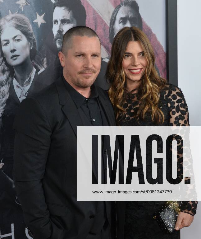 Cast member Christian Bale and his wife Sibi Blazic attend the premiere of the motion picture western Hostiles at the Academy of Motion Picture Arts & Sciences in Beverly Hills, California on December 14, 2017. Storyline: In 1892, a legendary Army captain reluctantly agrees to escort a Cheyenne chief and his family through dangerous territory. LAP2017121409 JIMxRUYMEN