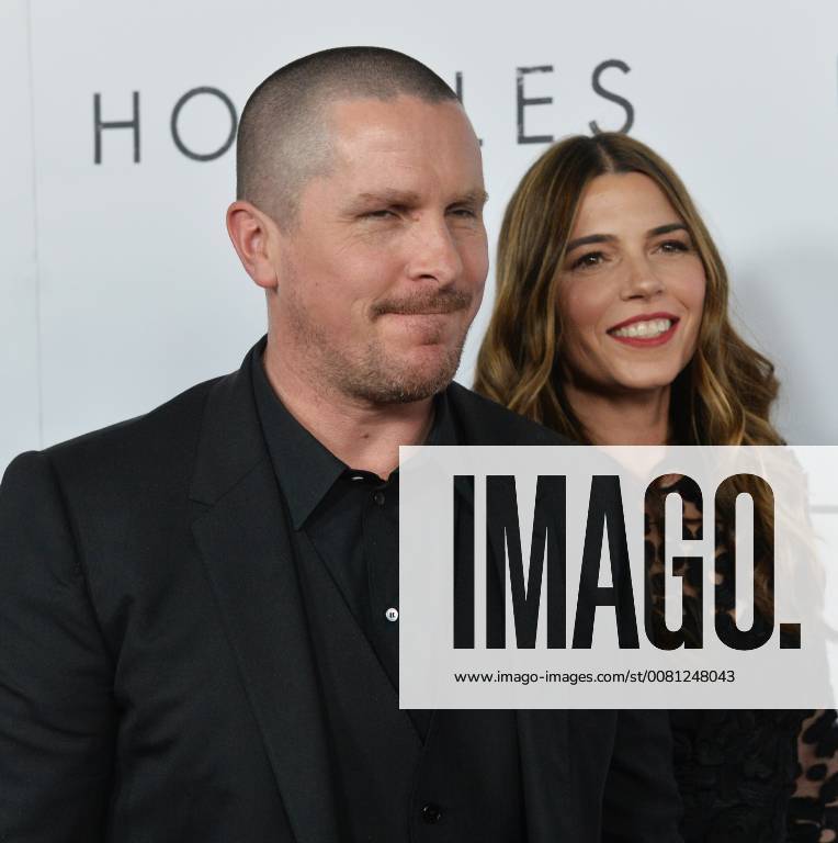 Cast member Christian Bale and his wife Sibi Blazic attend the premiere of the motion picture western Hostiles at the Academy of Motion Picture Arts & Sciences in Beverly Hills, California on December 14, 2017. Storyline: In 1892, a legendary Army captain reluctantly agrees to escort a Cheyenne chief and his family through dangerous territory. LAP2017121429 JIMxRUYMEN