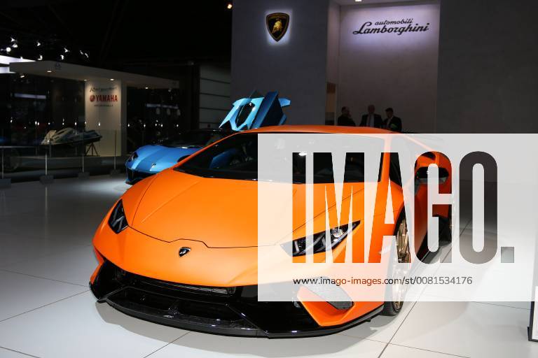Lamborghini Huracan Performante LP640-4 Coupé, 96. European Motor Show Brussels, Salon Auto Moto, 12.-21.01.2018, Pressetag 10.01.2018, Brüssel (Belgien), Autoausstellung, Messe, Brussels Expo (Heysel)
