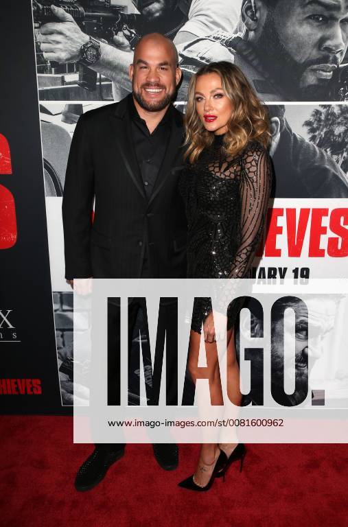 LOS ANGELES, CA - JANUARY 17: Tito Ortiz, Amber Nichole Miller, at the premiere of Den Of Thieves at Regal Theaters at LA Live in Los Angeles, California on January 17, 2018.
