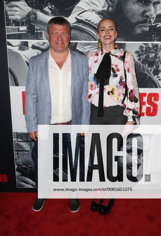 LOS ANGELES, CA - JANUARY 17: Oleg Taktarov, Maria Taktarova, at the premiere of Den Of Thieves at Regal Theaters at LA Live in Los Angeles, California on January 17, 2018.