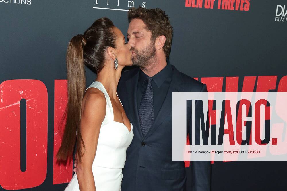 Gerard Butler und seine Freundin Morgan Brown bei der Den of Thieves Film Premiere am 17.01.2018 in Los Angeles Den of Thieves Filmpremiere in Los Angeles, 2018