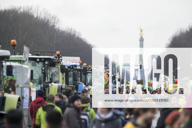 Themen der Woche Menschen nehmen der Demonstration Wir haben es satt in Berlin am 20. Januar 2018 teil. in Berlin
