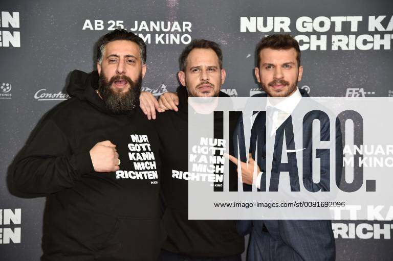 Kida Khodr Ramadan, Moritz Bleibtreu und Edin Hasanovic bei der Nur Gott Kann Mich Richten Film Premiere am 25.01.2018 in Berlin Nur Gott Kann Mich Richten Screening in Berlin, 2018