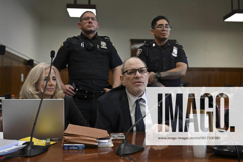 Former Hollywood film producer Harvey Weinstein appears in Manhattan Criminal Court during his rape and sexual assault re-trial in New York on May 8, 2025. The former Miramax studio boss is charged in the New York with the 2006 sexual assault of Miriam Haley and the 2013 rape of Jessica Mann. He also faces a new count for an alleged sexual assault of a 19-year-old in 2006. Pool NYX20250508204 ANGELAxWEISS