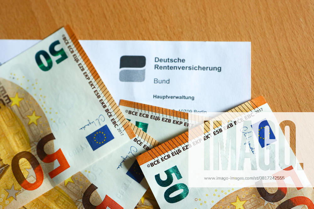 Stockbilder 05 2025 Rentenbescheid mit Geld