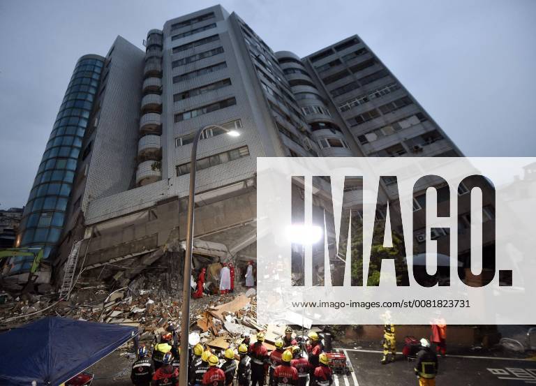 Taiwan quake Rescue workers continue searching for survivors in Hualien, Taiwan, on Feb. 7, 2018, following a powerful earthquake the previous night.