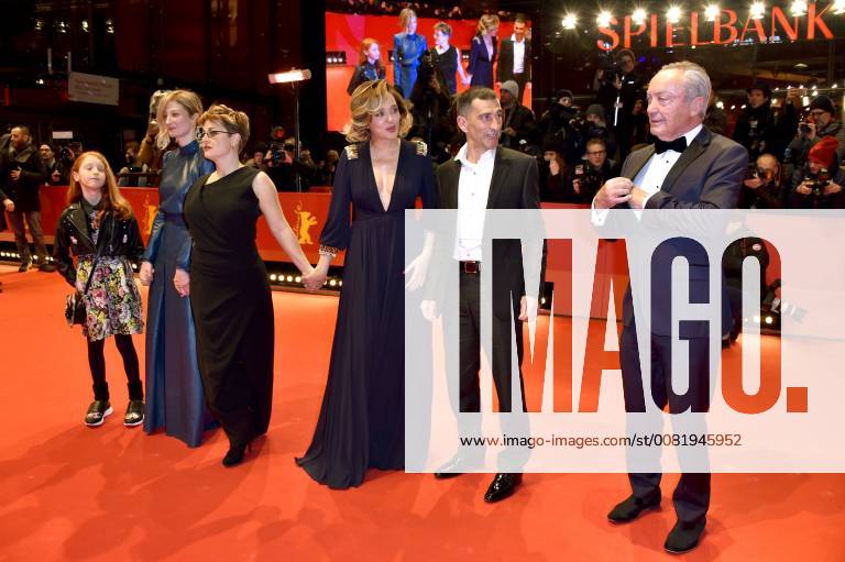 Sara Casu, Alba Rohrwacher, Laura Bispuri, Valeria Golino, Michele Carboni and Udo Kier attending the Figlia mia Daughter of Mine premiere at the 68th Berlin International Film Festival Berlinale 2018 at Berlinale-Palast on February 18, 2018 in Berlin, Germany.