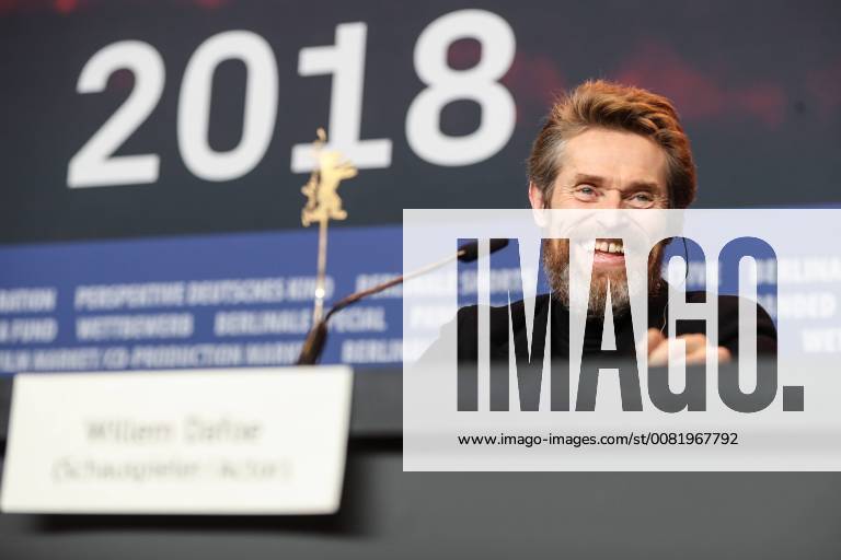(180221) -- BERLIN, Feb. 21, 2018 -- Actor Willem Dafoe, winner of the Honorary Golden Bear prize for lifetime achievement, attends a press conference during the 68th Berlin International Film Festival in Berlin, capital of Germany, on Feb. 20, 2018. ) (dhf) GERMANY-BERLIN-68TH BERLIN INTERNATIONAL FILM FESTIVAL-WILLEM DAFOE-HONORARY GOLDEN BEAR ShanxYuqi