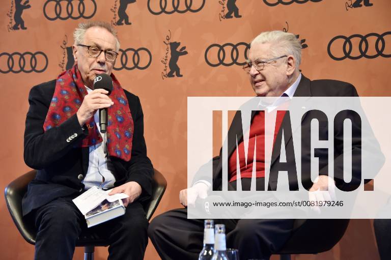 Dieter Kosslick und Moritz de Hadeln bei der Buchpräsentation Moritz de Hadeln: Mister Filmfestival während der Berlinale 2018 in der Berlinale Audi Lounge. Berlin