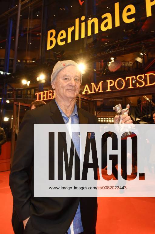 68. Berlinale - Preisträger Bill Murray with the prize for Wes Anderson, winner of the Silver Bear for Best Director, after the award ceremony at the 68th Berlin International Film Festival Berlinale 2018 at Berlinale Palast on February 24, 2018 in Berlin, Germany.