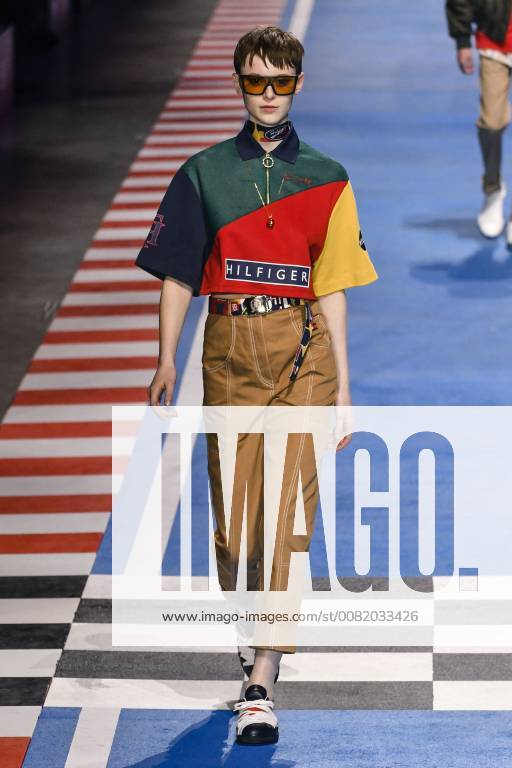 Milan Woman s Fashion Week fall winter 2019. Milano Moda Donna, autumn winter 2019. Tommy Hilfiger Fashion Show Pictured: model