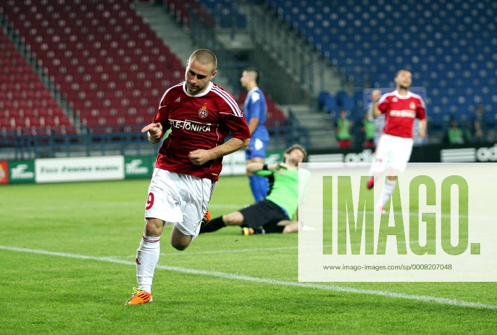 UEFA CHAMPIONS LEAGUE QUALIFICATIONS SECOND ROUND SECOND GAME WISLA KRAKOW - SKONTO RIGA - PATRYK MALECKI CELEBRATES HIS GOAL FOR WISLA - 110719MIN018