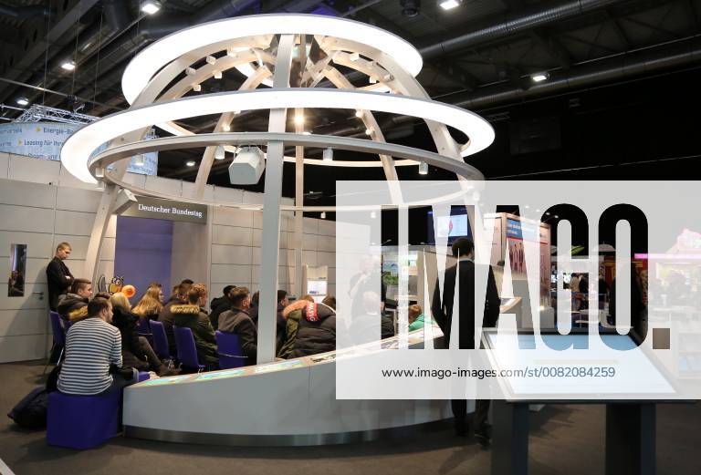 Erfurt - Thüringenausstellung 27.02.18 , Erfurt, Messehalle, Thüringen-Ausstellung, im Bild: Stand Deutscher Bundestag