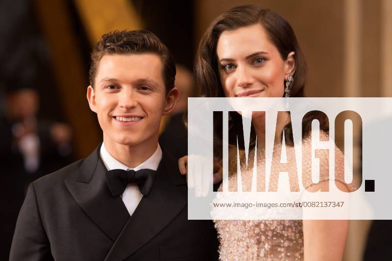 Tom Holland and Allison Williams arrive on the red carpet of The 90th Oscars® at the Dolby® Theatre in Hollywood, CA on Sunday