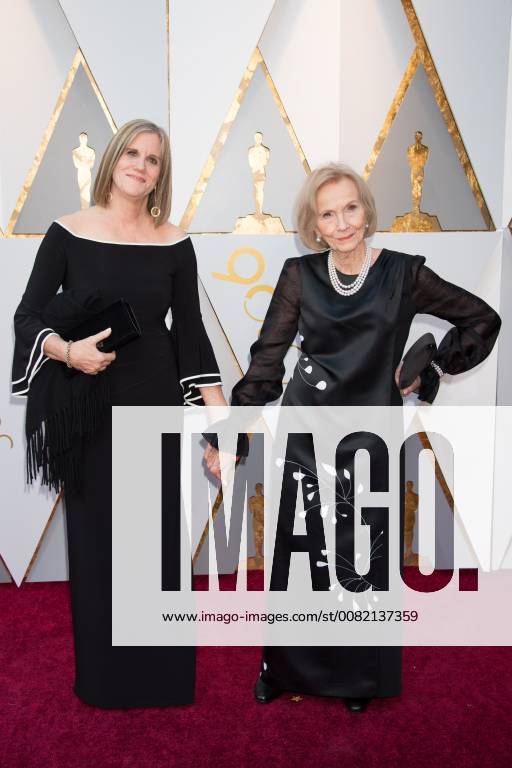 Eva Marie Saint and guest arrive on the red carpet of The 90th Oscars® at the Dolby® Theatre in Hollywood, CA on Sunday
