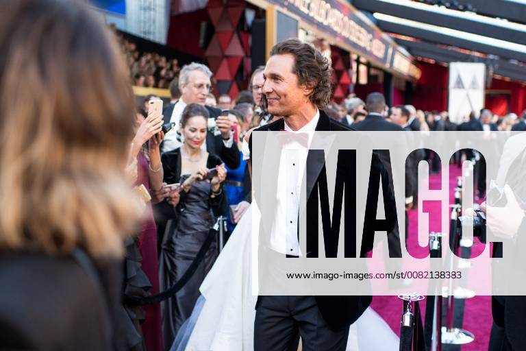 Matthew McConaughey arrives on the red carpet of The 90th Oscars® at the Dolby® Theatre in Hollywood, CA on Sunday