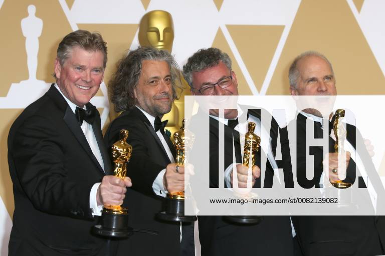 Richard R. Hoover, Paul Lambert, Gerd Nefzer and John Nelson win the Oscar in Visual Effects for Blade Runner 2049 during the 90th Annual Academy Awards (Oscars) at Hollywood & Highland Centre in California. MARCH 4th 2018 MTXx18423