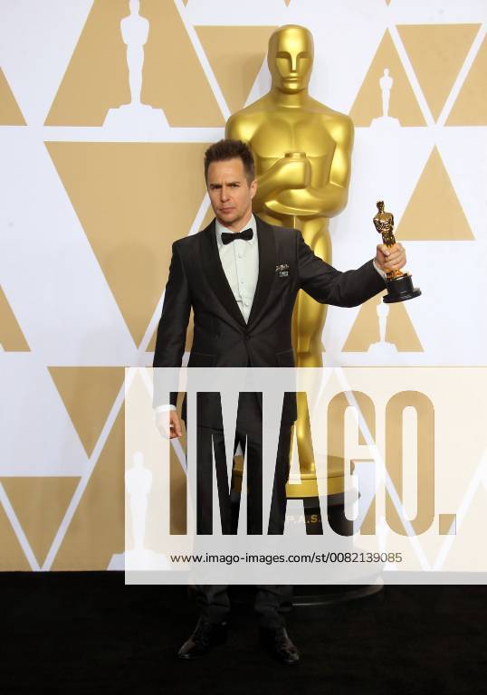 LOS ANGELES, CA - MARCH 4: Sam Rockwell in the press room at the 90th Academy Awards at the Dolby Theatre in Los Angeles, California on March 4, 2018.